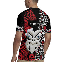 Personalised New Zealand Christmas Rugby Jersey Meri Kirihimete Maori Wheku - Taniko Art LT14 - Polynesian Pride