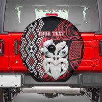 Personalised New Zealand Christmas Spare Tire Cover Meri Kirihimete Maori Wheku - Taniko Art LT14 - Polynesian Pride