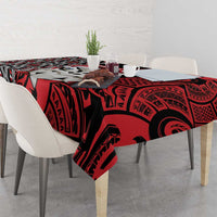 Personalised New Zealand Christmas Tablecloth Meri Kirihimete Maori Wheku - Taniko Art LT14 - Polynesian Pride