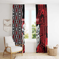 Personalised New Zealand Christmas Window Curtain Meri Kirihimete Maori Wheku - Taniko Art LT14 - Polynesian Pride