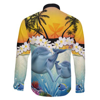 Aloha Hawaii Dolphins Family Matching Short Sleeve Bodycon Dress and Hawaiian Shirt Heart Of The Ocean Tropical Summer Vibes LT14 - Polynesian Pride