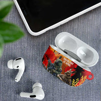 New Zealand and Australia ANZAC Day AirPods Case Sliver Fern Kakapo With Golden Wattle Kangaroo LT14 - Polynesian Pride