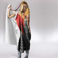 New Zealand and Australia ANZAC Day Hooded Blanket Sliver Fern Kakapo With Golden Wattle Kangaroo LT14 - Polynesian Pride