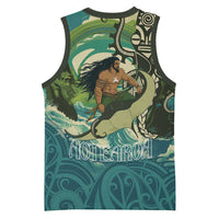 Aotearoa Tangaroa Atua Basketball Jersey New Zealand God Of The Ocean LT14 - Polynesian Pride