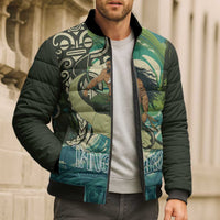 Aotearoa Tangaroa Atua Bomber Puffer Jacket New Zealand God Of The Ocean LT14 - Polynesian Pride