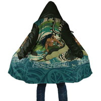 Aotearoa Tangaroa Atua Cloak New Zealand God Of The Ocean LT14 Unisex Cyan - Polynesian Pride