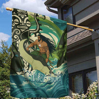 Aotearoa Tangaroa Atua Garden Flag New Zealand God Of The Ocean LT14 - Polynesian Pride