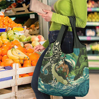 Aotearoa Tangaroa Atua Grocery Bag New Zealand God Of The Ocean LT14 - Polynesian Pride