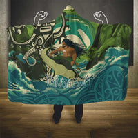 Aotearoa Tangaroa Atua Hooded Blanket New Zealand God Of The Ocean LT14 - Polynesian Pride
