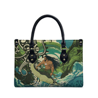 Aotearoa Tangaroa Atua Leather Bag New Zealand God Of The Ocean LT14 - Polynesian Pride