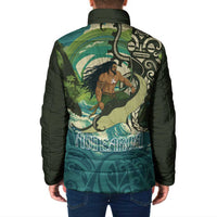 Aotearoa Tangaroa Atua Padded Jacket New Zealand God Of The Ocean LT14 - Polynesian Pride