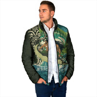 Aotearoa Tangaroa Atua Padded Jacket New Zealand God Of The Ocean LT14 - Polynesian Pride