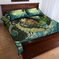 Aotearoa Tangaroa Atua Quilt Bed Set New Zealand God Of The Ocean LT14 - Polynesian Pride
