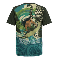 Aotearoa Tangaroa Atua Rugby Jersey New Zealand God Of The Ocean LT14 - Polynesian Pride