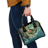 Aotearoa Tangaroa Atua Shoulder Handbag New Zealand God Of The Ocean LT14 - Polynesian Pride