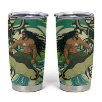 Aotearoa Tangaroa Atua Tumbler Cup New Zealand God Of The Ocean LT14 Cyan - Polynesian Pride
