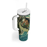 Aotearoa Tangaroa Atua Tumbler With Handle New Zealand God Of The Ocean LT14 - Polynesian Pride