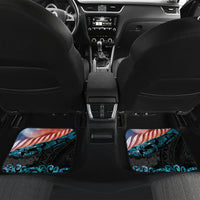 Personalised United States And New Zealand Car Mats USA Eagle With Kowhai Aotearoa Tui Bird LT14 Set 2pcs - Back Blue - Polynesian Pride