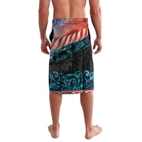 Personalised United States And New Zealand Lavalava USA Eagle With Kowhai Aotearoa Tui Bird LT14 - Polynesian Pride