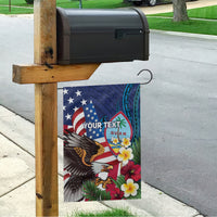 Personalised United States And Guam Garden Flag USA Eagle With Guahan Seal Tropical Vibes LT14 - Polynesian Pride
