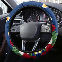 United States And Guam Steering Wheel Cover USA Eagle With Guahan Seal Tropical Vibes LT14 - Polynesian Pride