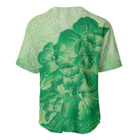 Aloha Hawaii Molokai Island Baseball Jersey Hibiscus Tribal Honu Hawaiian Tattoo Green LT14 - Polynesian Pride