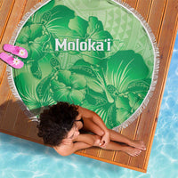 Aloha Hawaii Molokai Island Beach Blanket Hibiscus Tribal Honu Hawaiian Tattoo Green LT14 - Polynesian Pride