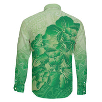 Aloha Hawaii Molokai Island Family Matching Mermaid Dress and Hawaiian Shirt Hibiscus Tribal Honu Hawaiian Tattoo Green LT14 - Polynesian Pride