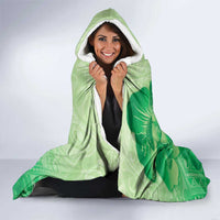 Aloha Hawaii Molokai Island Hooded Blanket Hibiscus Tribal Honu Hawaiian Tattoo Green LT14 - Polynesian Pride