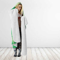 Aloha Hawaii Molokai Island Hooded Blanket Hibiscus Tribal Honu Hawaiian Tattoo Green LT14 - Polynesian Pride