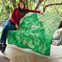 Aloha Hawaii Molokai Island Quilt Hibiscus Tribal Honu Hawaiian Tattoo Green LT14 - Polynesian Pride