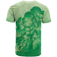 Aloha Hawaii Molokai Island T Shirt Hibiscus Tribal Honu Hawaiian Tattoo Green LT14 - Polynesian Pride