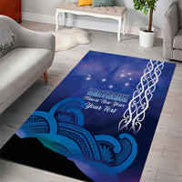 Personalised Matariki New Zealand Area Rug Maori New Year Galaxy Koru Pattern