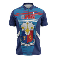 Philippines Football 2026 Zipper Polo Shirt Come On Filipinas