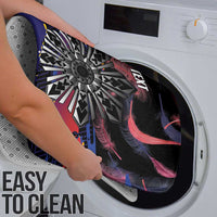 Philippines Sun Tattoo Bathroom Set Feathers Filipinas Grunge Style Black