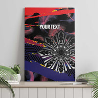 Philippines Sun Tattoo Canvas Wall Art Feathers Filipinas Grunge Style Black