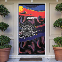 Philippines Sun Tattoo Door Cover Feathers Filipinas Grunge Style Black