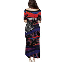 Philippines Sun Tattoo Puletasi Feathers Filipinas Grunge Style Black