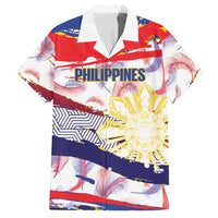 Philippines Sun Tattoo Hawaiian Shirt Feathers Filipinas Grunge Style White