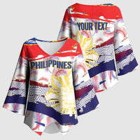 Philippines Sun Tattoo Kimono Sleeve Blouse Feathers Filipinas Grunge Style White