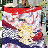 Philippines Sun Tattoo Quilt Feathers Filipinas Grunge Style White
