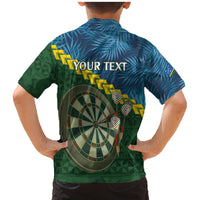 Personalised Solomon Islands Darts Family Matching Mermaid Dress and Hawaiian Shirt Tropical Leaves Melanesian Pattern LT14 - Polynesian Pride