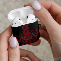 Red Aotearoa Mangopare Kowhaiwhai Niho Taniwha AirPods Case Maori New Zealand LT14 - Polynesian Pride