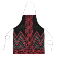 Red Aotearoa Mangopare Kowhaiwhai Niho Taniwha Apron Maori New Zealand LT14 Red - Polynesian Pride