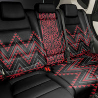 Red Aotearoa Mangopare Kowhaiwhai and Niho Taniwha Back Car Seat Cover Maori New Zealand LT14 - Polynesian Pride