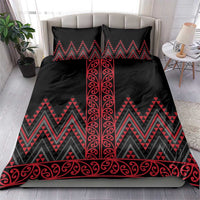 Red Aotearoa Mangopare Kowhaiwhai and Niho Taniwha Bedding Set Maori New Zealand LT14 - Polynesian Pride