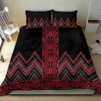 Red Aotearoa Mangopare Kowhaiwhai and Niho Taniwha Bedding Set Maori New Zealand LT14 - Polynesian Pride