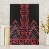Red Aotearoa Mangopare Kowhaiwhai and Niho Taniwha Canvas Wall Art Maori New Zealand LT14 Without Frame Red - Polynesian Pride