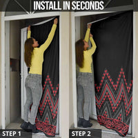 Red Aotearoa Mangopare Kowhaiwhai Niho Taniwha Door Cover Maori New Zealand LT14 - Polynesian Pride