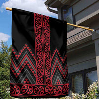 Red Aotearoa Mangopare Kowhaiwhai and Niho Taniwha Garden Flag Maori New Zealand LT14 - Polynesian Pride